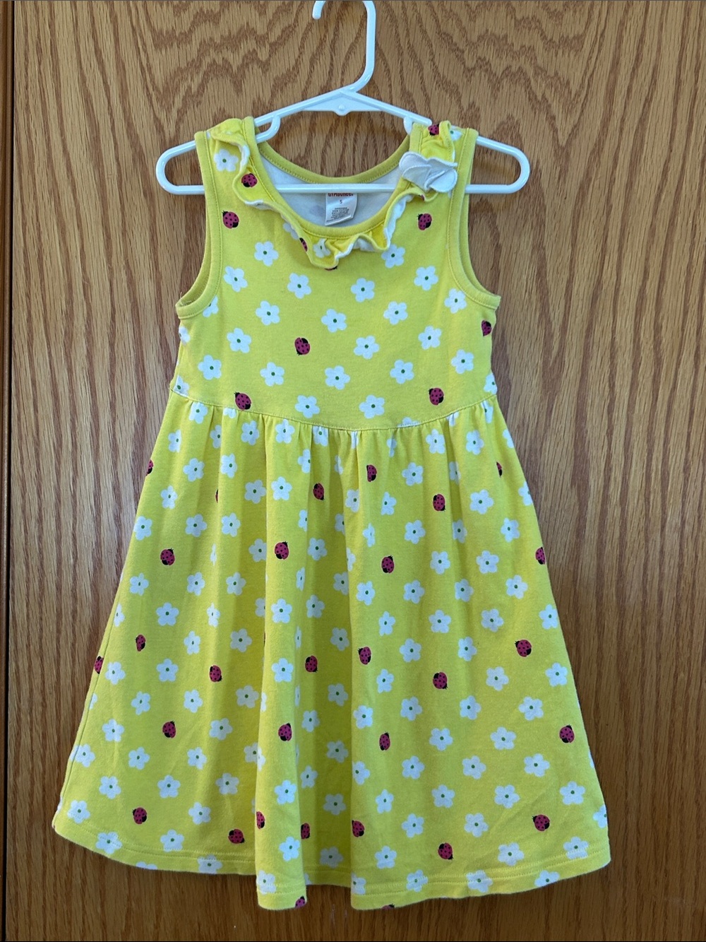Gymboree Girls' Yellow Flower & Ladybug Sleeveless Dress Sz 5